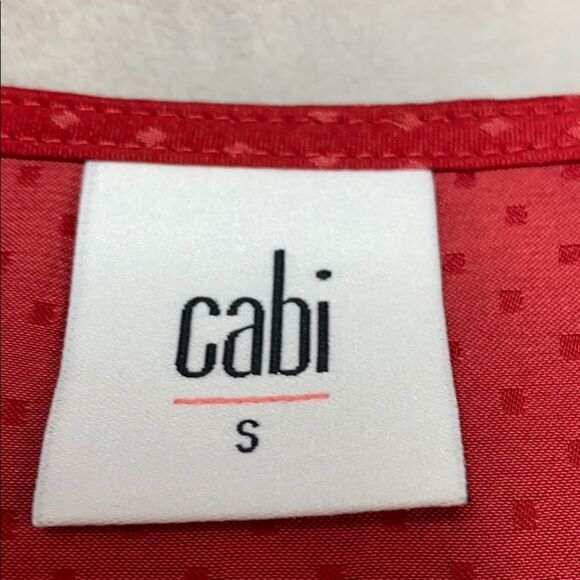 Cabi 3862 Long Sleeve Knot Dots Blouse Red Small - Picture 6 of 9